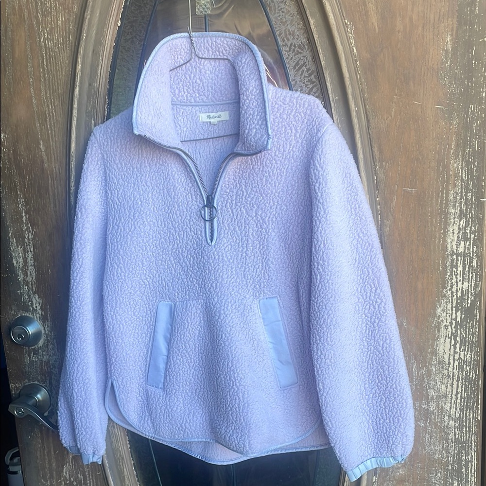 Madewell Sherpa Lilac Pullover! Size XS